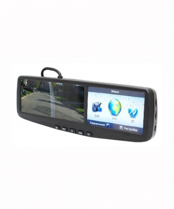 Видеорегистратор, GPS навигатор  в зеркале заднего вида AVIS AVS0490BM